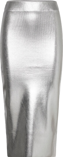 Mango | Metallic Midi Skirt | S