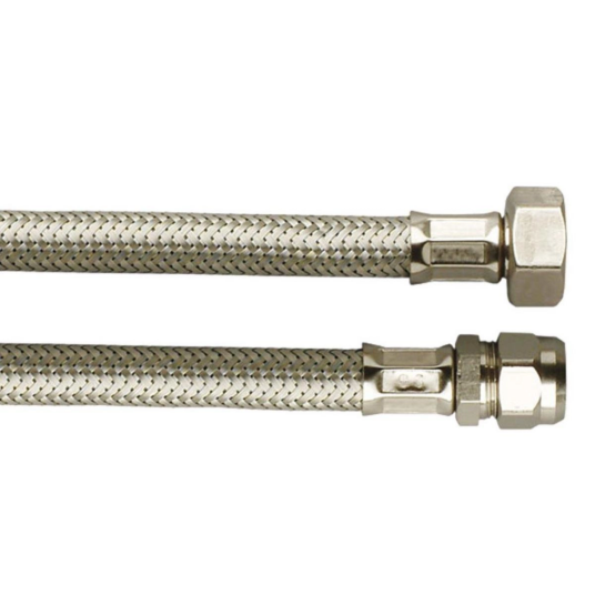 Luxor Trykkslange TP- SPX/silikon 40 cm 1/2" x 3/8" Rett/Rett