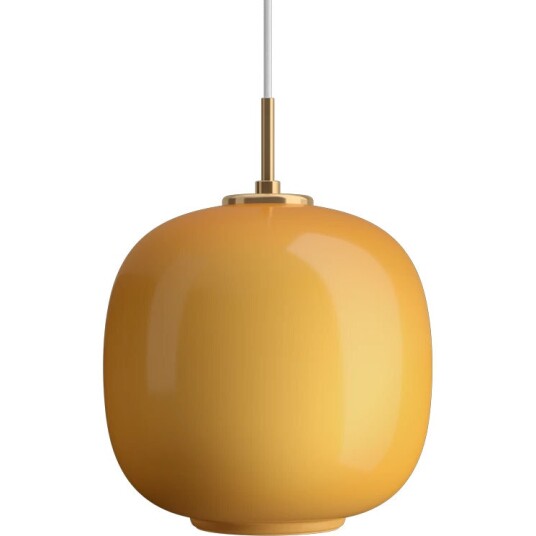 Louis Poulsen VL45 Radiohuspendel Ø25 - Messing / blank amber glass Louis Poulsen VL45 Radiohuspendel Ø25 - Messing / blank amber glass