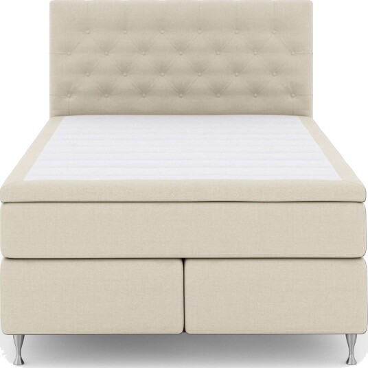 Select No 6 Kontinentalseng 140x200 F/M Memory/Pocket Beige/Sølvben