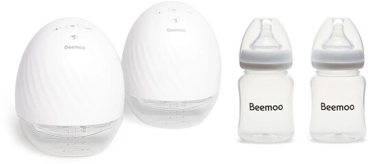Beemoo Care Wearable Elektrisk Brystpumpe Dobbel inkl. Brystmelkflaske 180 ml 2-pack Beemoo Care Wearable Elektrisk Brystpumpe Dobbel inkl. Brystmelkflaske 180 ml 2-pack