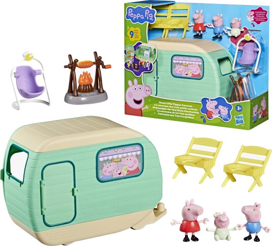 Peppa Gris Three Little Piggies Campingvogn Lekesett med Figurer