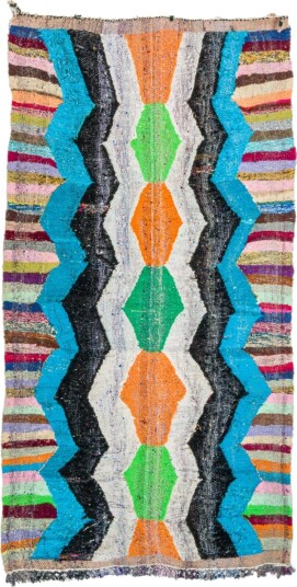 Marokkansk Boucherouite teppe 135 x 145 cm Størrelse: 135 x 145 cm