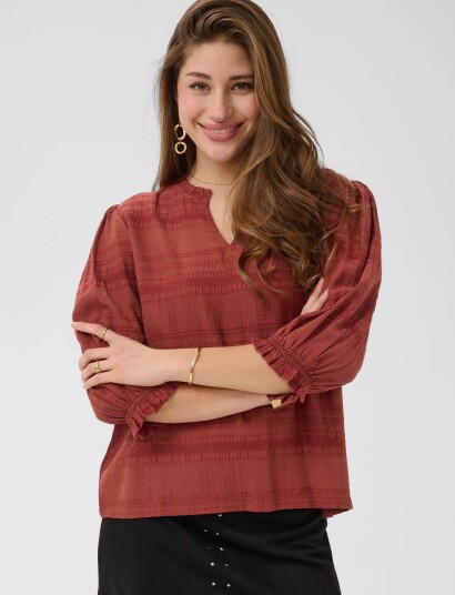 Cream Crlyc Blouse Burgundy 46