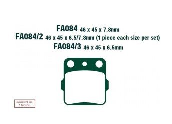 Bremseklosser EBC Brakes FA084R Bremseklosser EBC Brakes FA084R