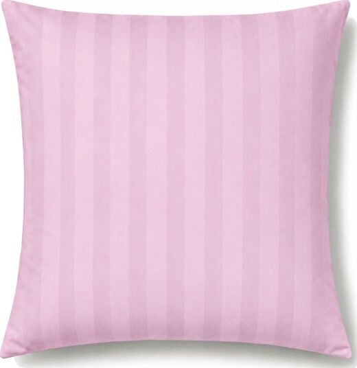 Bambus putetrekk 60x63 cm - 100% bambus - Rosa jacquardvevd med striper