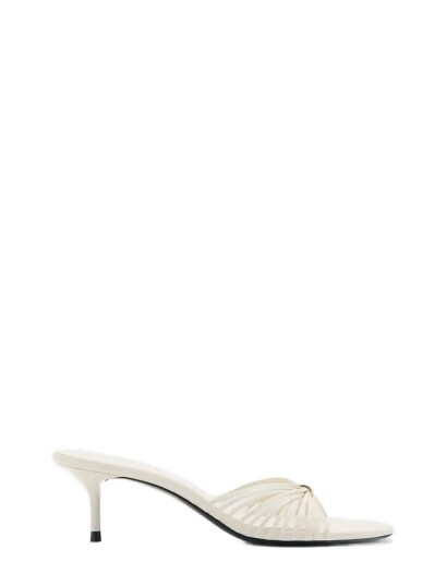 Mango Heeled Sandals With Straps Cream 41