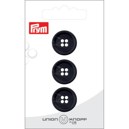 Prym plastknapp svart 18 mm 3 stk