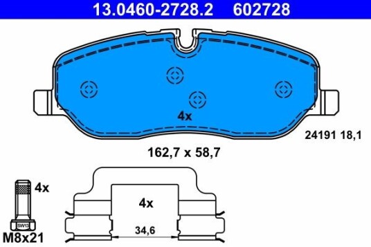 Bremseklosser ATE 13.0460 2728.2