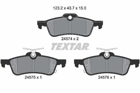 Bremseklosser TEXTAR 2457401 Bremseklosser TEXTAR 2457401
