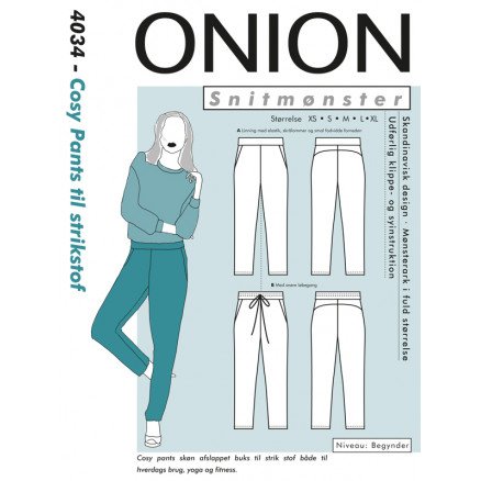 ONION Snittmønster 4034 Cosy Pants til Strikkstoff