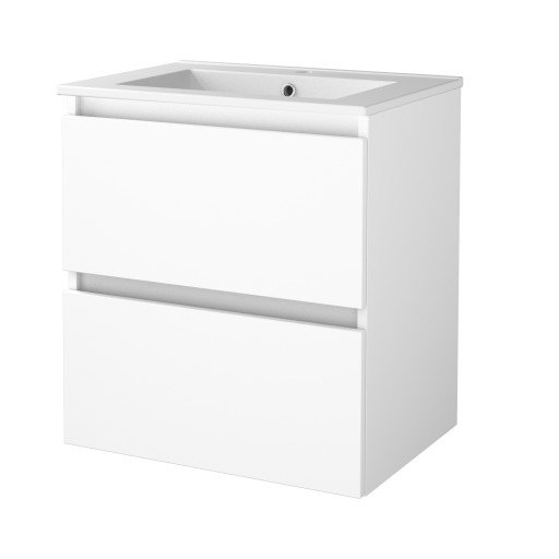 Sanibell Basicline møbelpakke, 60x46 cm, hvithøyglans Sanibell Basicline møbelpakke, 60x46 cm, hvithøyglans