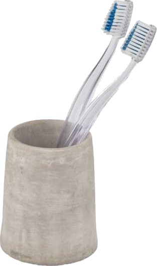 Wenko Villena Frittstående Tannbørsteholder Sement Grå 74 Mm 74 Mm 95 Mm