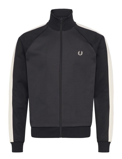 Fred Perry Contrast Sleeve Track Jkt Grey S Fred Perry Contrast Sleeve Track Jkt Grey S