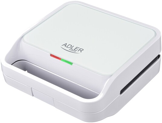 Adler AD3070 Sandwichjern 2-i-1 - 1100W - Hvit