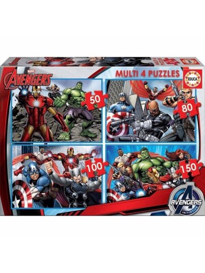 Educa Multi 4 Avengers 50-80-100-150 Educa Multi 4 Avengers 50-80-100-150
