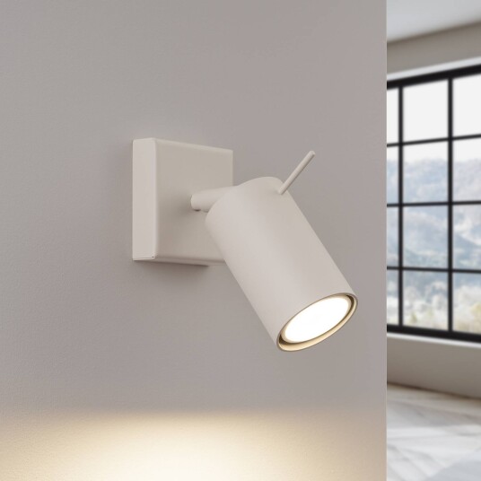SOLLUX LIGHTING Ring veggspot beige utkraging 16 cm stål