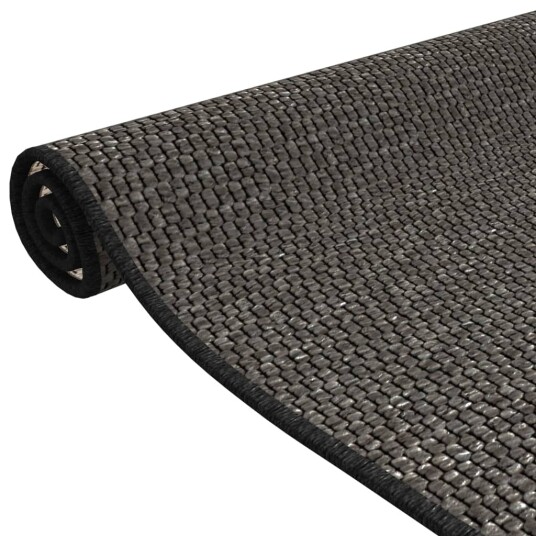 vidaXL Teppeløper sisal-utseende antrasitt 50x150 cm