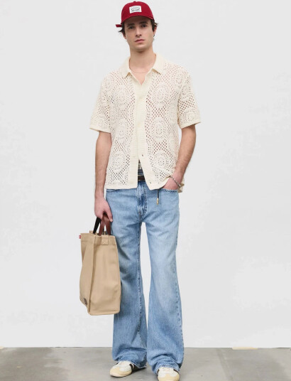 Levi"s® Sweater Camp Shirt Pointelle C - Cream - XL