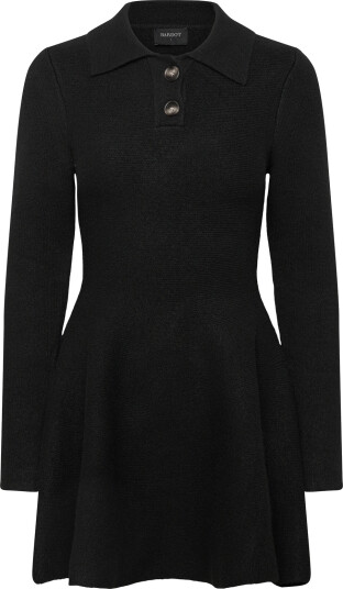 Bardot Lexter Long Sleeve Knit Dress - Black - L