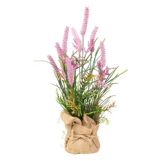 Romimex Dekorativ Plante Klut Plast Lavendel 15 x 42 cm