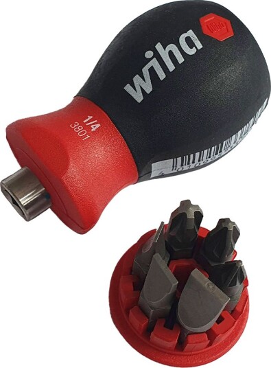 Wiha Magnetisk Skrutrekker Med Bitsholder 33764 1/4" 7 Deler