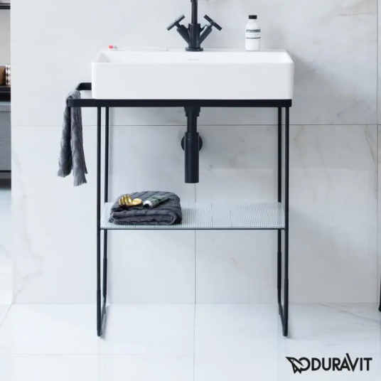 Duravit DuraSquare Metallkonsoll Til servant 255310, Krom