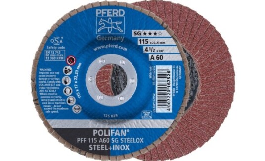 Pferd Lamellskive PFF 115 A 60 SG Steelox 115mm 13300 rpm 10 stk