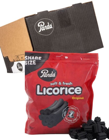 18 stk Panda Original Lakris Hel Eske