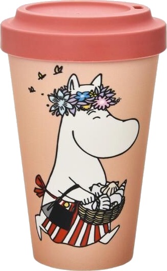Nordicbuddies - Mummi reisekopp 45 cl Mummimamma i sommerstemning beige