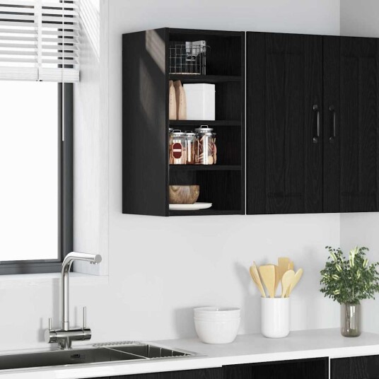  Hengende skap Riga Svart eik 30 x 29,5 x 60 cm Konstruert tre