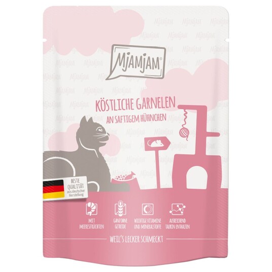 Mjamjam Quetschie 6 X 300 G Deilige Reker Med Saftig Kylling Mjamjam Quetschie 6 X 300 G Deilige Reker Med Saftig Kylling