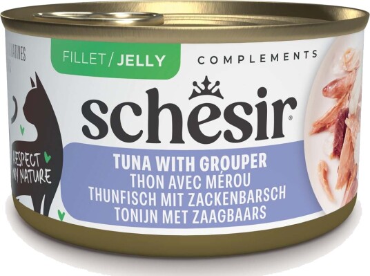 Schesir Våtfôr Complements I Gelé Tunfisk Med Havabbor 12 X 70 G