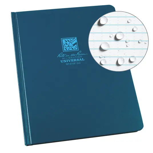 Stor vannfast notatbok Rite In the Rain No270F LG Blue