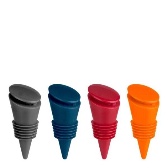 Innovine Flaskekork i silikon 11,4x11,4x4,8 cm 4 stk multi Innovine Flaskekork i silikon 11,4x11,4x4,8 cm 4 stk multi