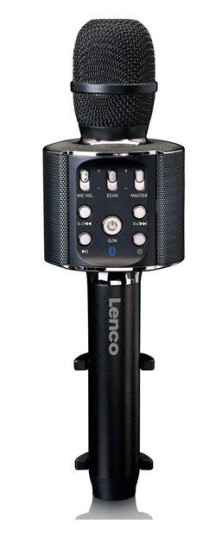 Lenco BMC-090 Trådløs Mikrofon med Høyttaler og LED Lys - Svart Lenco BMC-090 Trådløs Mikrofon med Høyttaler og LED Lys - Svart