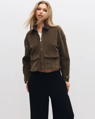 Only Brun Onlglobal L/S Cord Jacket Cc Pnt