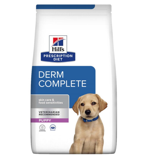 Hill's Prescription Diet Derm Complete Tørrfôr til Valp med Ris & Egg 4 kg Hill's Prescription Diet Derm Complete Tørrfôr til Valp med Ris & Egg 4 kg