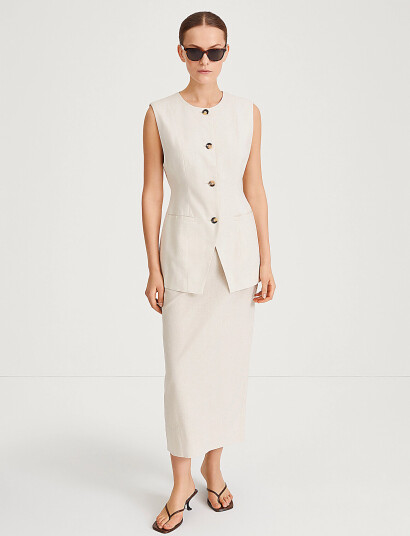 Stylein Sirella Vest - Cream - S Stylein Sirella Vest - Cream - S