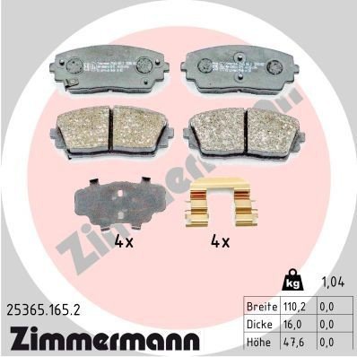 Bremseklosser ZIMMERMANN 25365.165.2