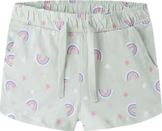 Name It Shorts Noos NmfVigga Pale Aqua/Rainbow Name It 7 år (122) Shorts Grønn