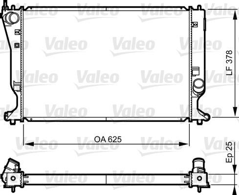 Radiator, motorkjøling VALEO 735574