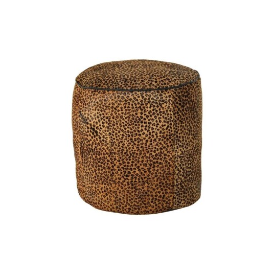 Dkd Home Decor Fotstøtte Dkd Home Decor 46 X 46 X 50 Cm Svart Brun Leopard Kolonial