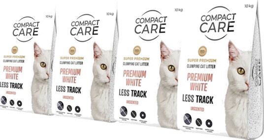 Compact Care Premium White Less Track 4X10 kg
