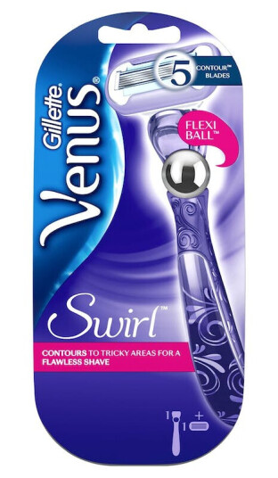 Gillette Venus Swirl Razor & Razorblades 1 stk + 1 blad Barberhøvel