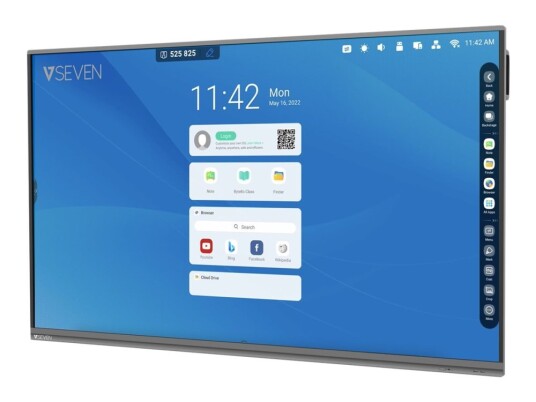 V7 IFP7502-V7PRO 75" 4K Android 11 Interaktiv LCD-skjerm med 8GB RAM og WiFi