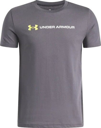Under Armour Ua B Logo Wordmark Ss Grey 140 152