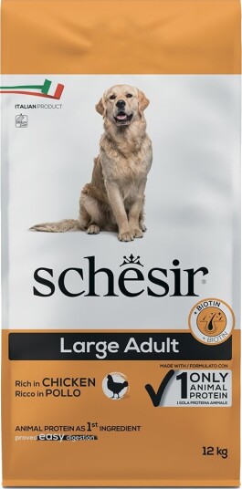 Schesir Tørrfôr Adult Dog Large Med Kylling 12 kg