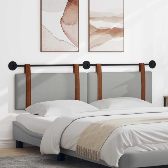 Hengende sengegavl Sky Grey Antikk PU