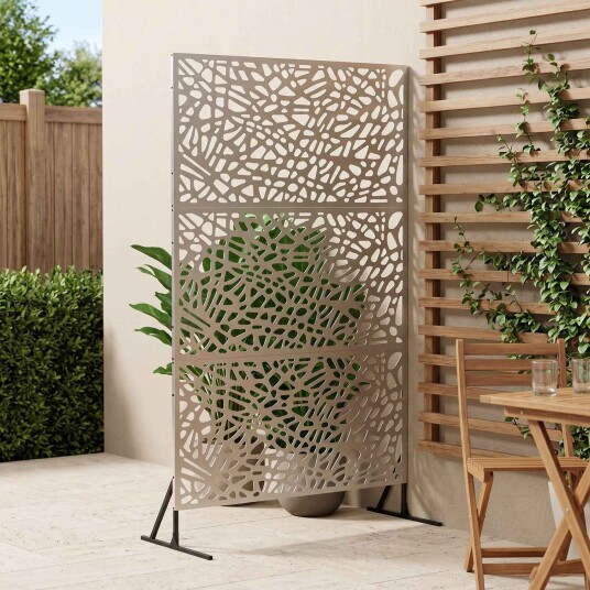 vidaXL Personvernsvegg 100 x 50 x 180 cm Rustfritt stål Sølv